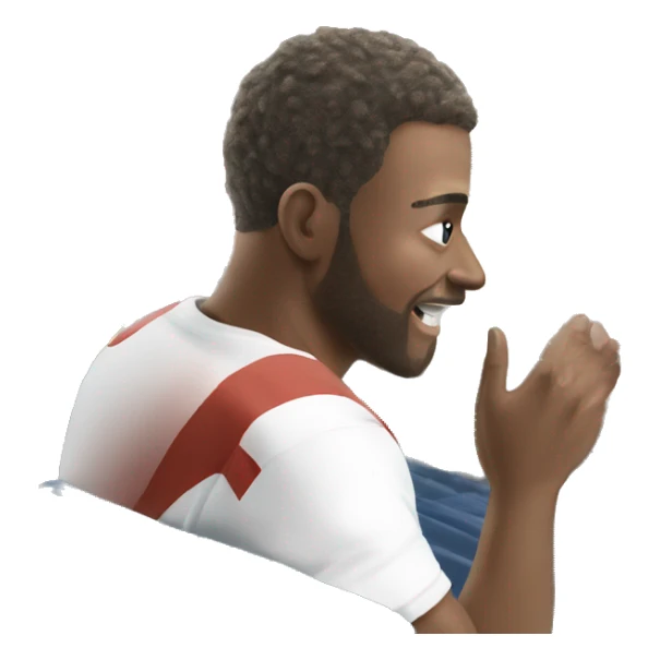 ￼ Create a picture of my husband watching a football game sticker