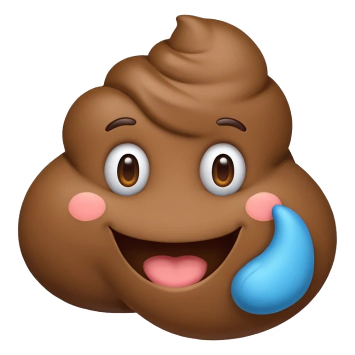 blue poop emoji like apple original emoji sticker