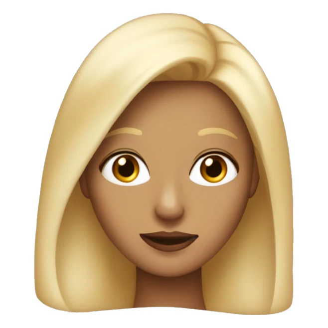 Blonde beautiful woman with heart eyes sticker