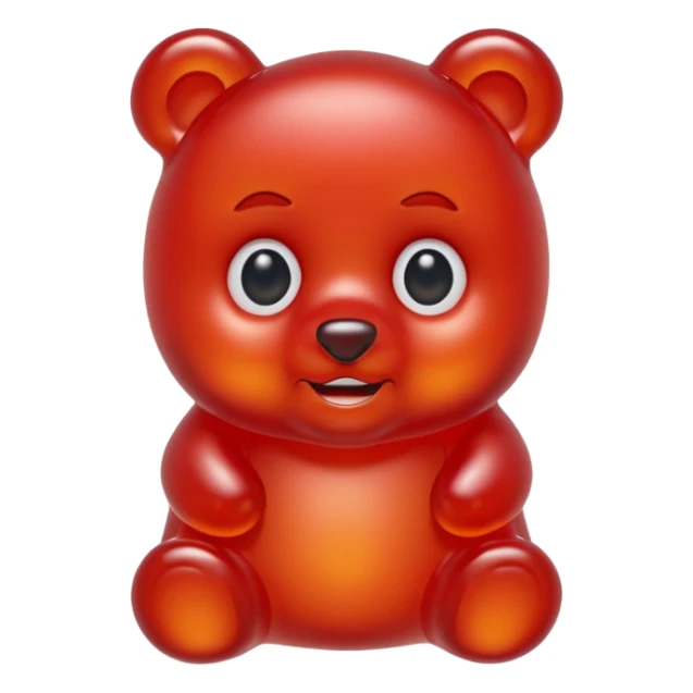 gummy bear with eyes and hair sticker
