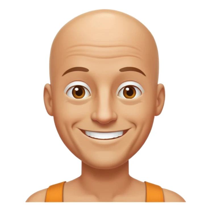 careca. feliz, viagem sticker