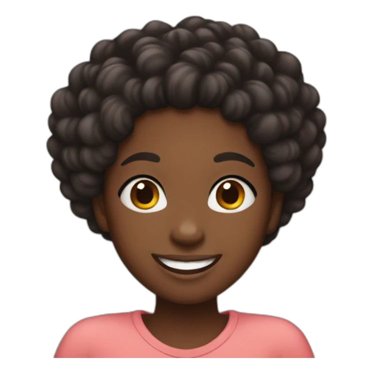 Black girl very happy sticker