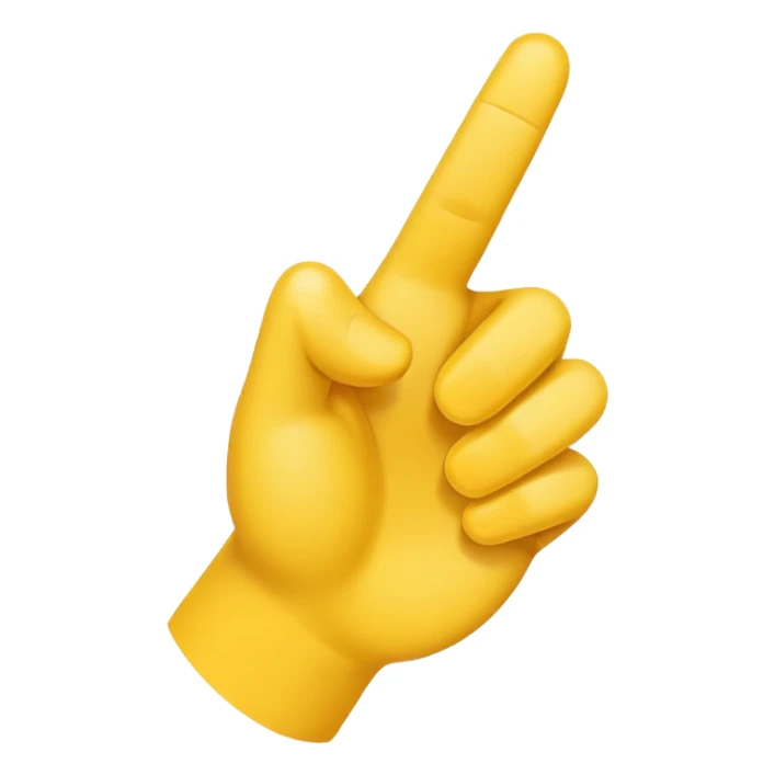 emoji apuntando con la mano hacia la camara sticker