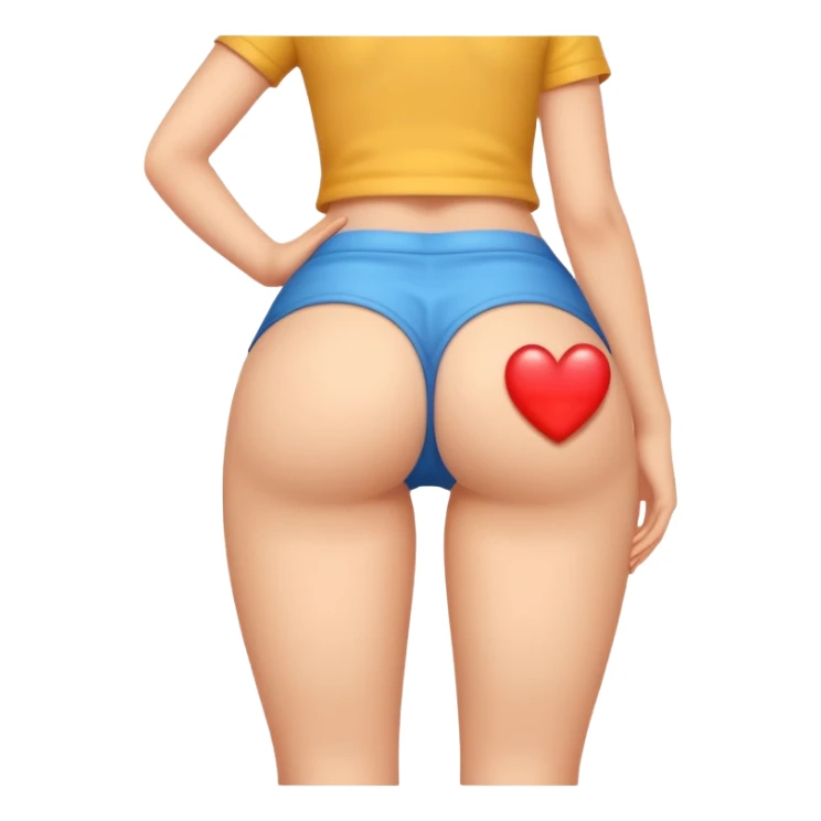 Female beautiful kid showing butt sticker