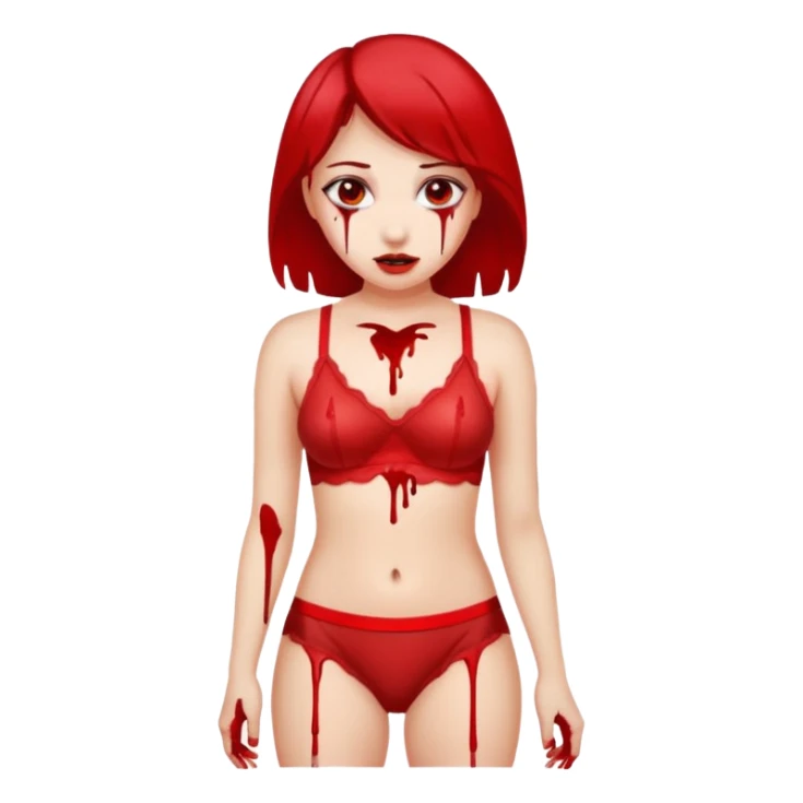 female underwear with blood dripping sticker