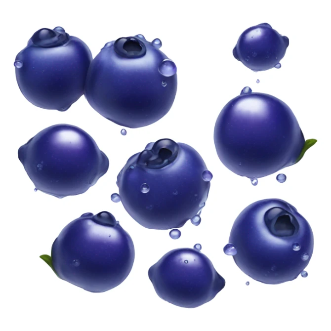 glossy blueberry, wet sticker