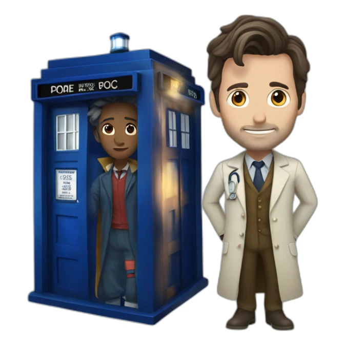 tardis and the doctor sticker
