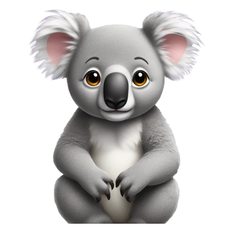Female emoji on top of male koala sticker