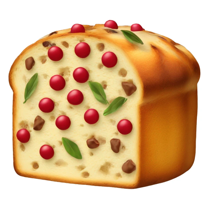 un panettone, tradicionalmente decorado con frutas confitadas y pasas. sticker