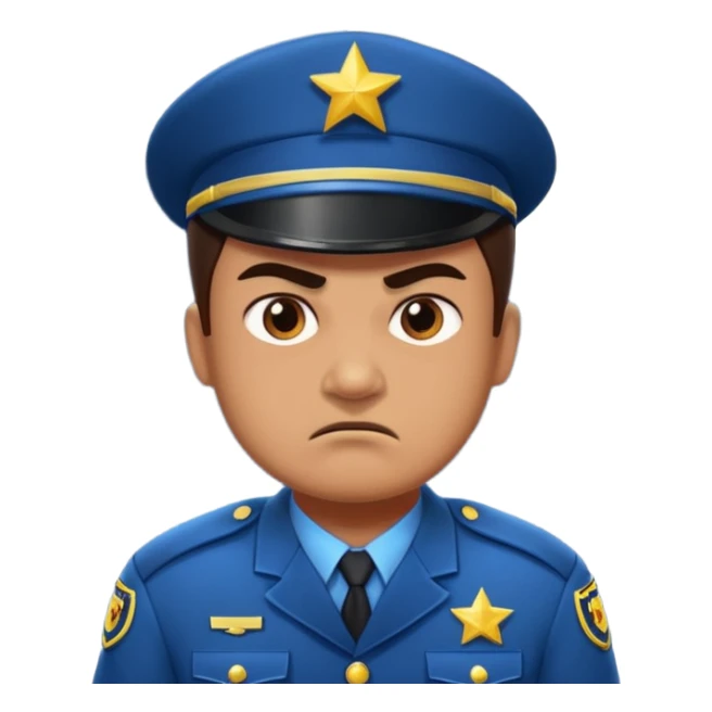 Angry guards at night with stars and moon sticker