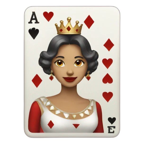 Playing card Queen of diamonds sticker