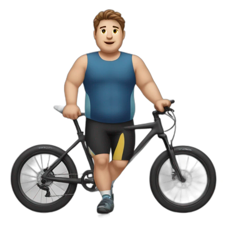 chubby-male-cyclist-brown-hair sticker