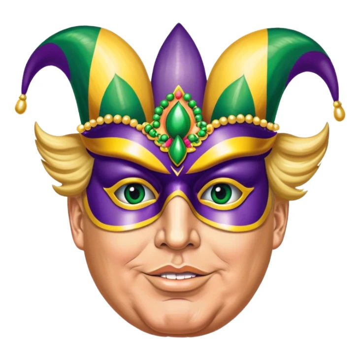 Donald trump at Mardi Gras  sticker