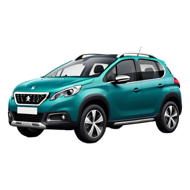 Peugeot 2008 couleur bleu émeraude foncé sticker
