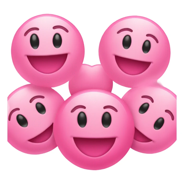 The blushing smiley with three hearts around it but the hearts are pink sticker