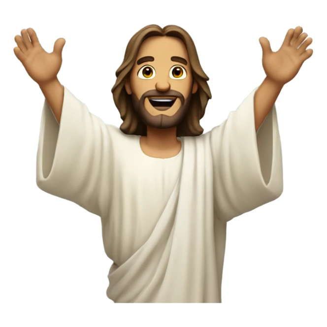 Jesus with his arms open, asking you to come to Him. sticker