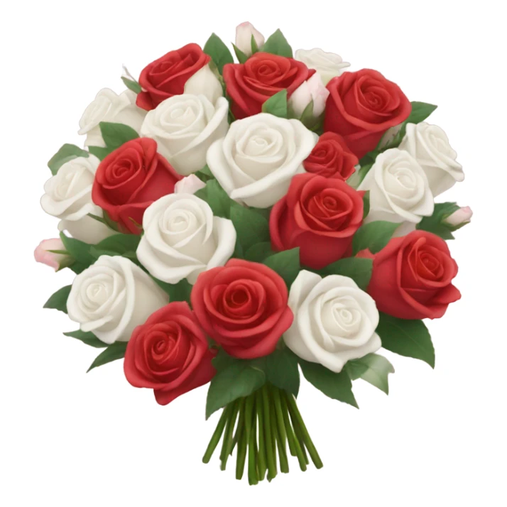 Bouquet of pink, white and red roses sticker