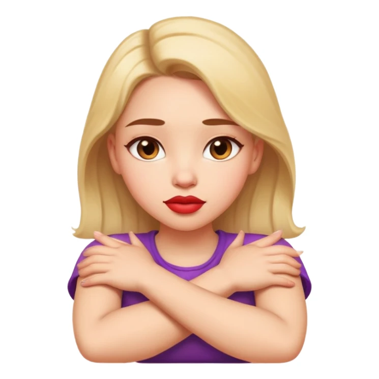 Girl big lips arms crossed on necks sticker