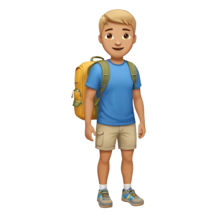 create a emoji for my male friend who is going back home for one month vacation sticker