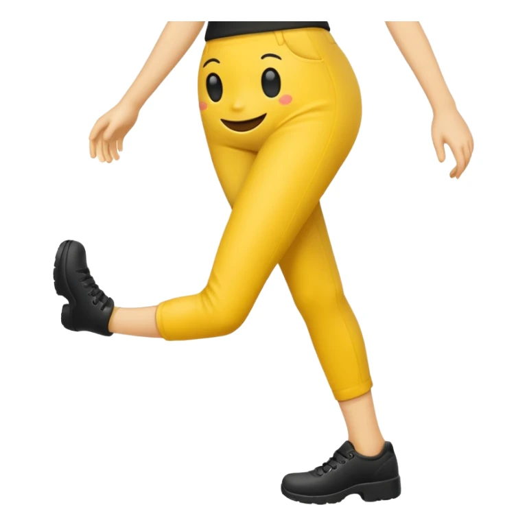 walking emoji but legs are blacked out sticker