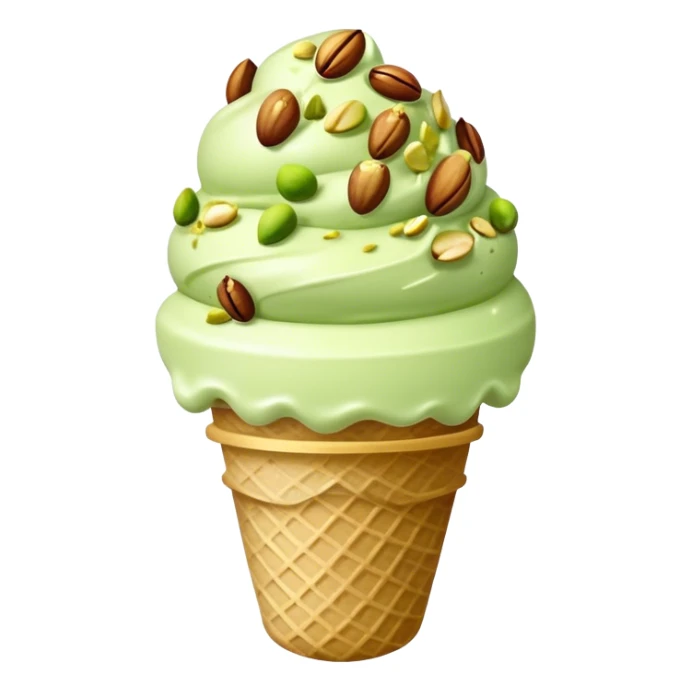 Pistachio ice cream with pistachios sticker