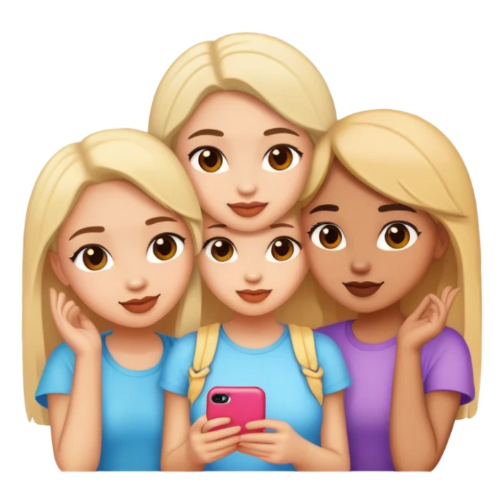 3 realistic girls who are best friends  sticker