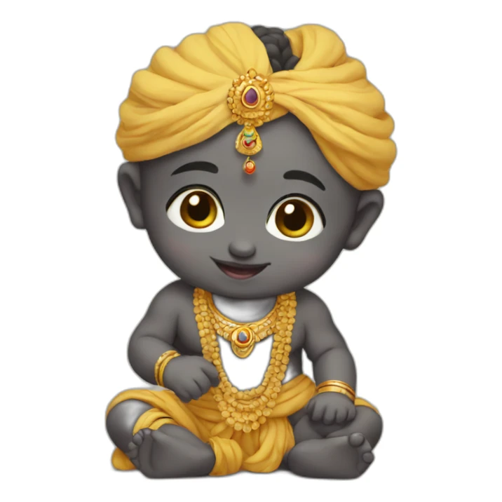 Cute baby Krishna   sticker