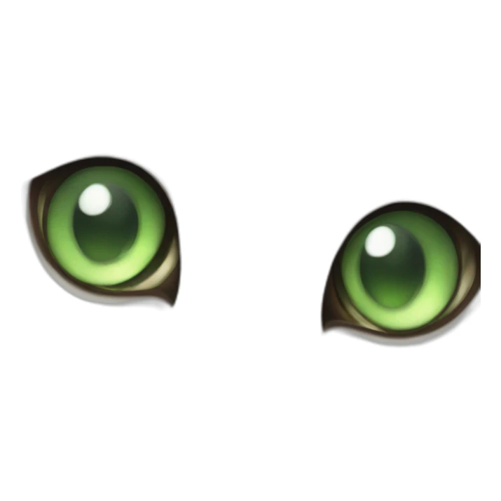 white shocked cat with big soft green eyes sticker