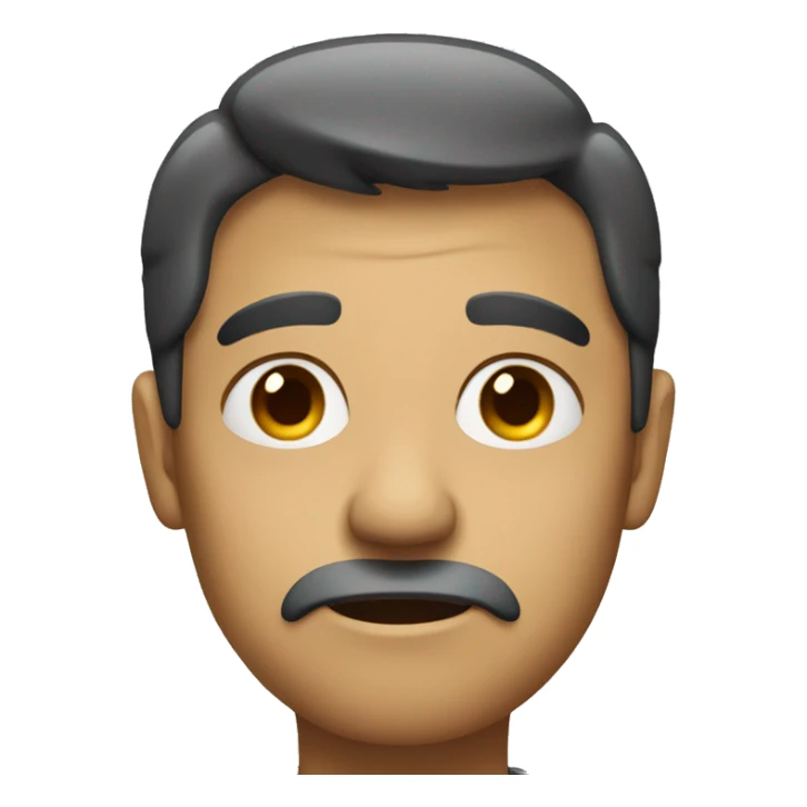 a bad face who looks to the side sticker