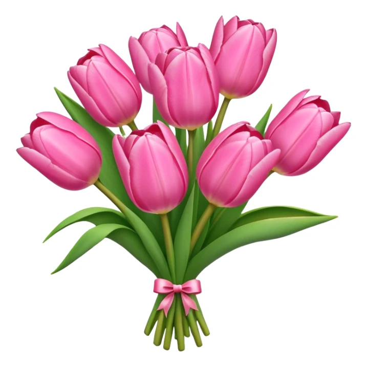 Bouquet of pink tulips sticker