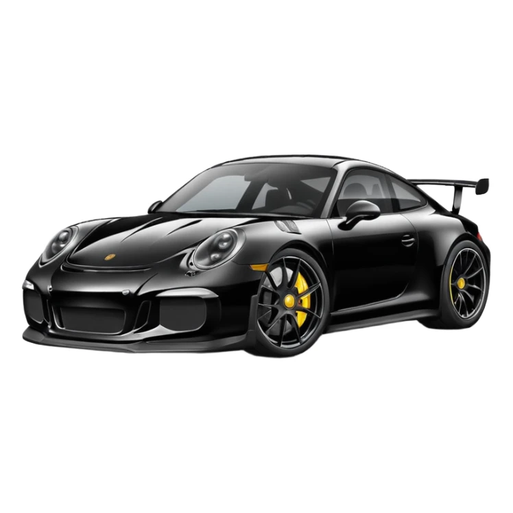 black porsche gt3, black rims sticker