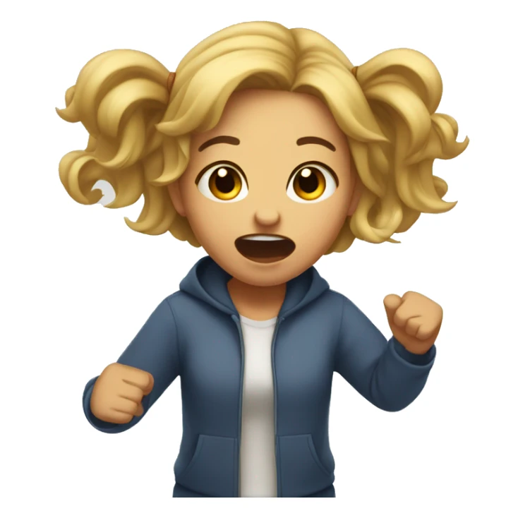 Emoji of a girl shouting the name Khalil sticker