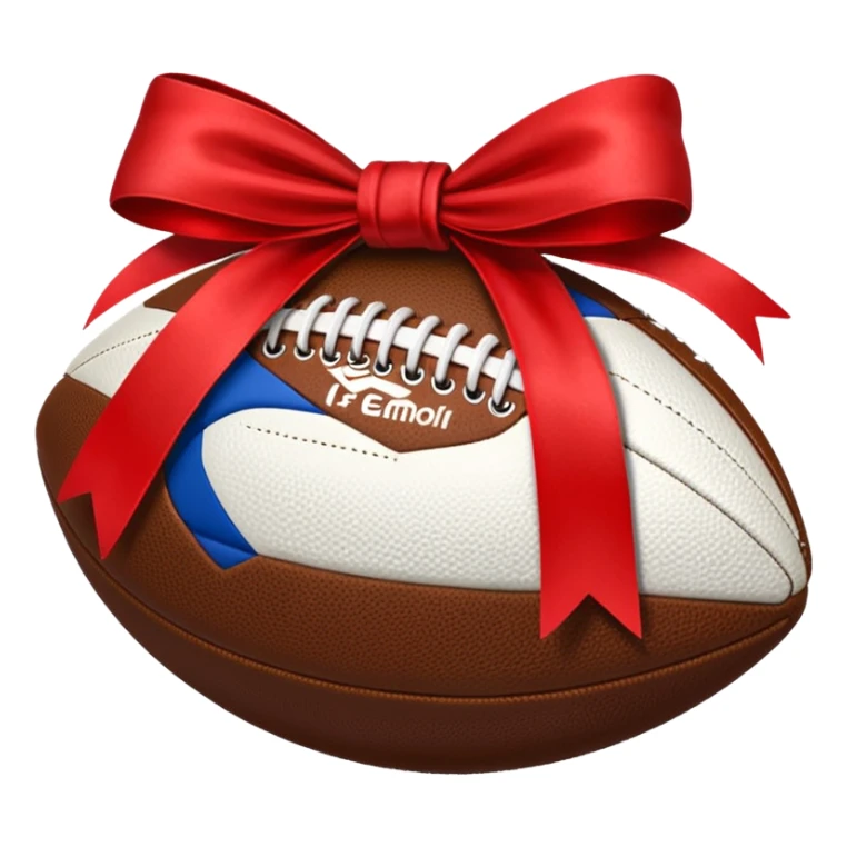 Small football and ribbon mixer sticker