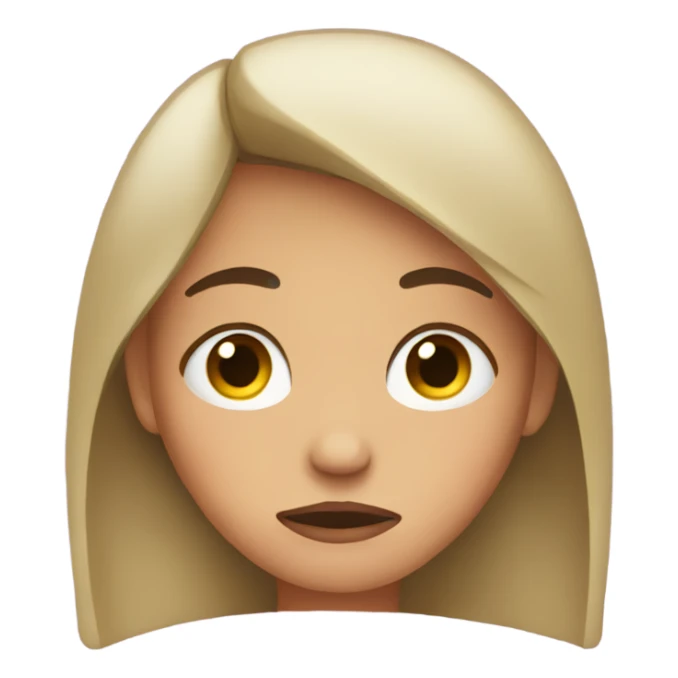 Annoyed girl covering her forehead sticker