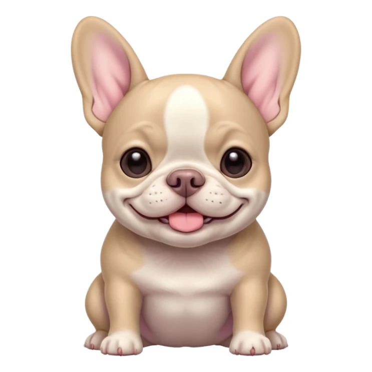 lilac french bulldog smiling sticker