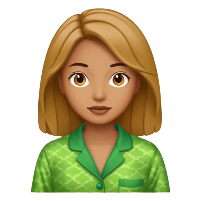 woman with green cpijamas sticker