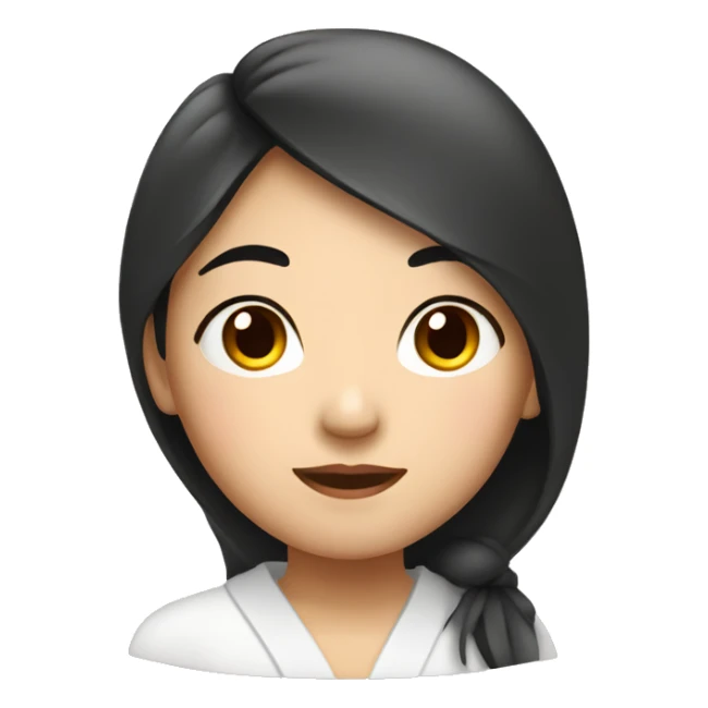 an asian girl in spa sticker
