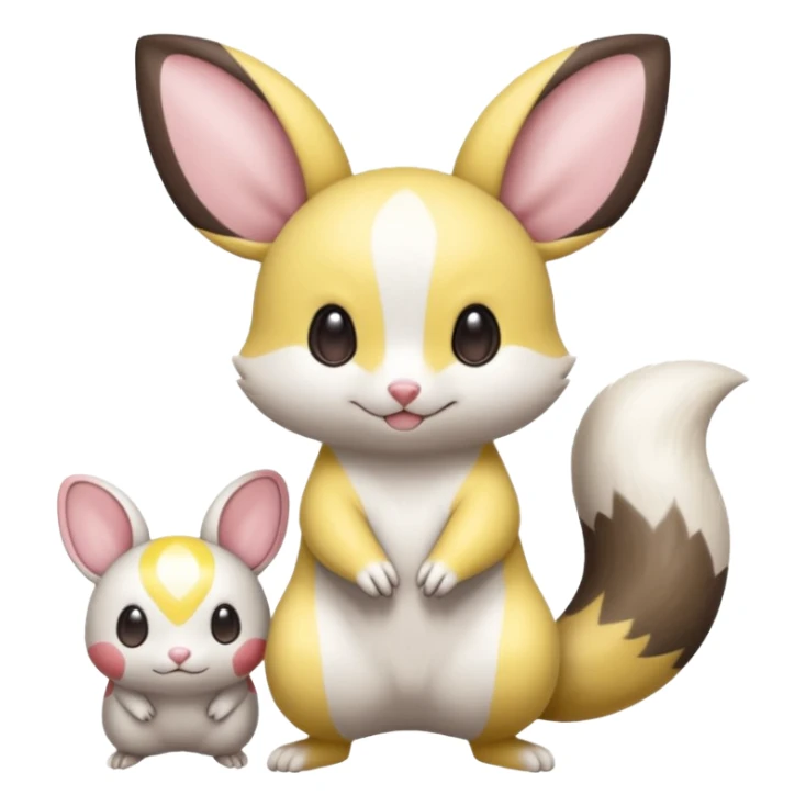 Tropical Exotic Minccino-Genet-Pachirisu-Emolga-fusion  sticker