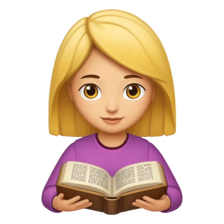 Chica linda leyendo la biblia sticker