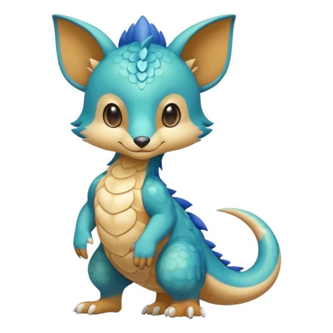 Cute cool animal hybrid Fakemon full body sticker