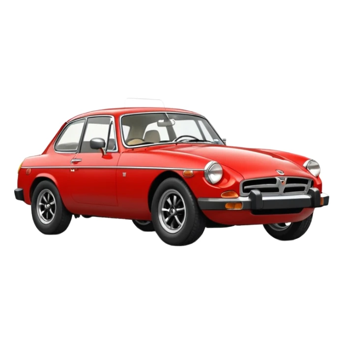 1978 Mgb gt siren red buiscit interior chrome bumper sticker