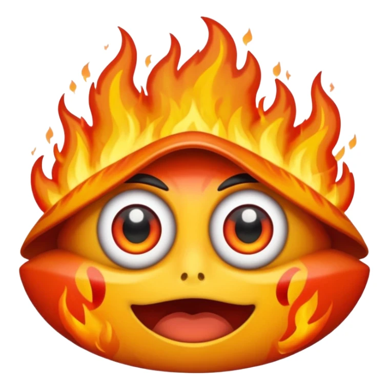 Calabera con fuego en los ojos sticker