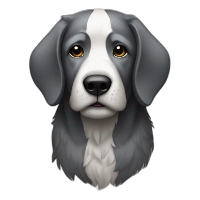 a black drathaar with a white stain in the chest sticker