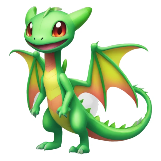Full body cute edgy shiny colorful Flygon-Scyther-grovyle sticker