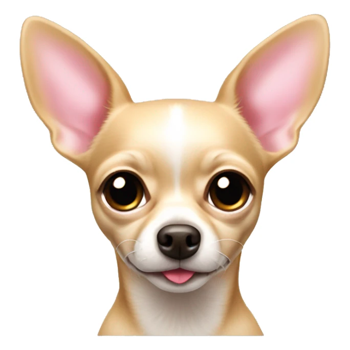 beige chihuahua with pink nose sticker