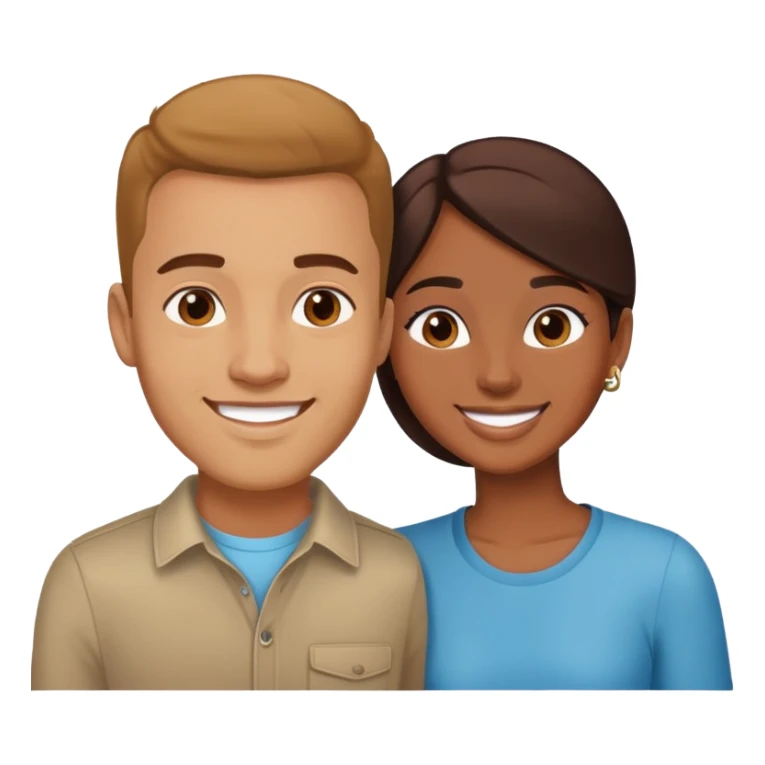light skinned boyfriend and his brown skinned girlfriend  sticker