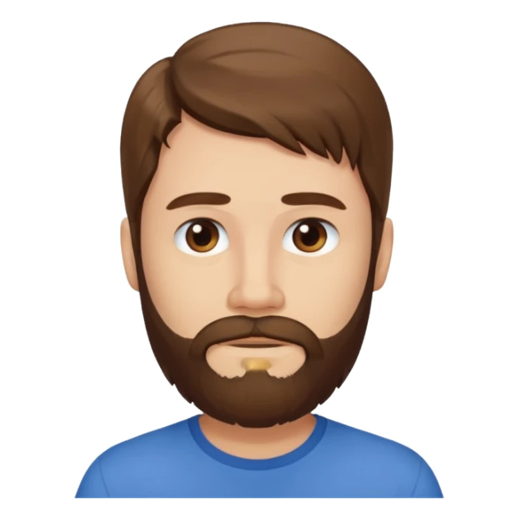 long hair bearded man shirt sticker