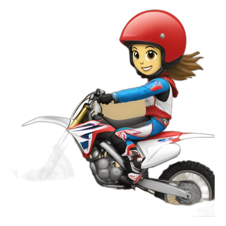 Girl make wheeling on a honda crf450r sticker