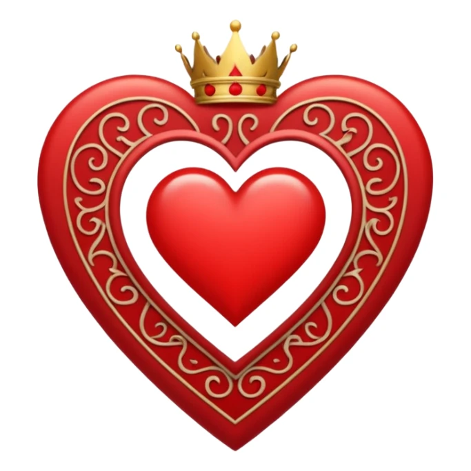 Coração que remeta a rainha de copas  sticker