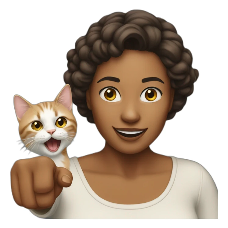 Woman Pointing at Cat Meme sticker